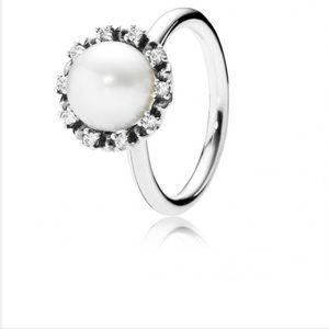 Pandora pearl ring size 6